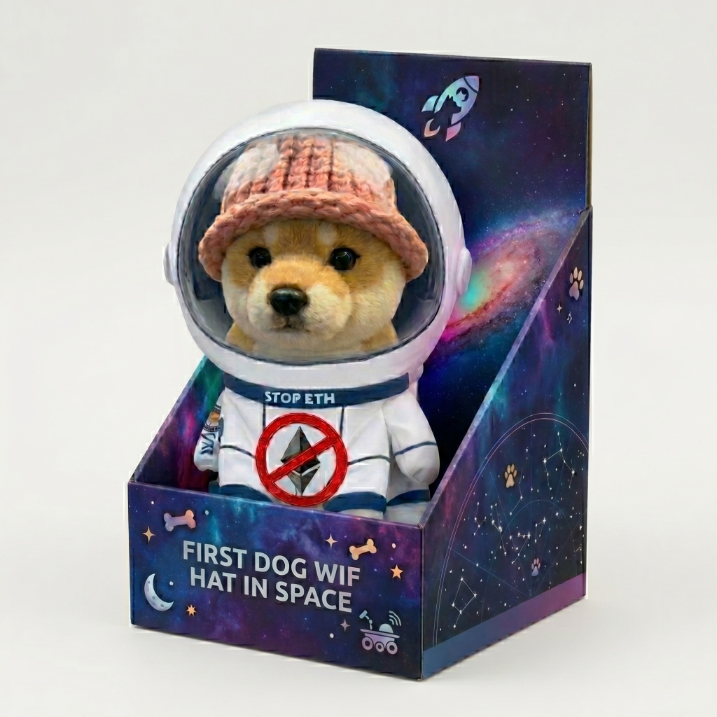 Dog Wif Hat In Space Plush Toy